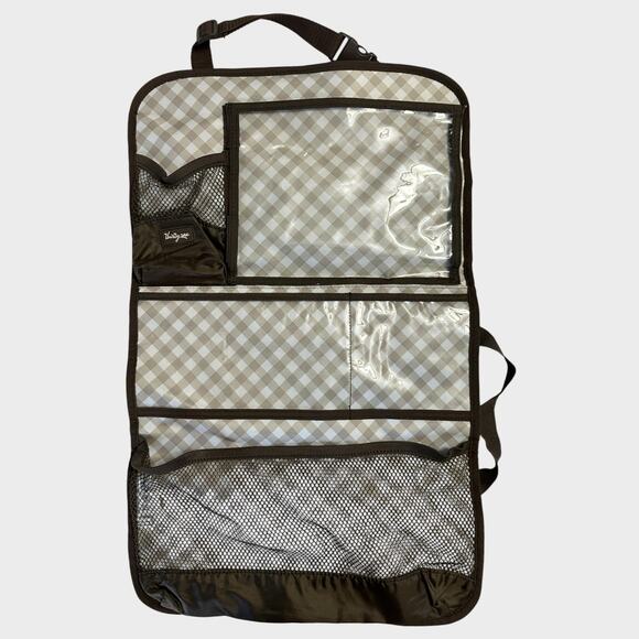 Thirty One Retired Hang-Up Activity Organizer in Taupe Gingham Car Accessory - Picture 2 of 8